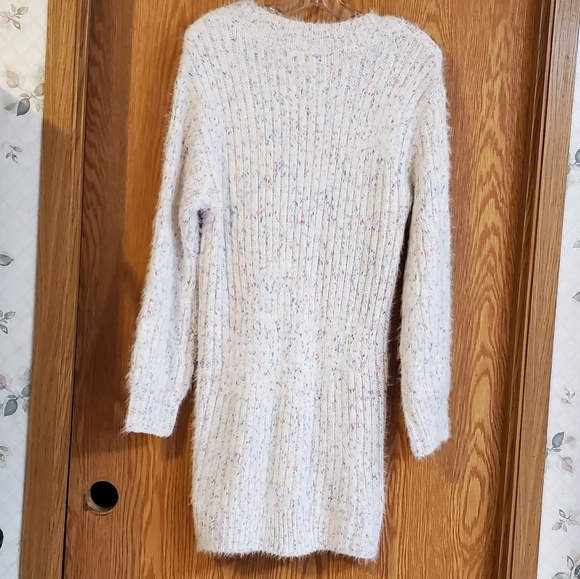 ODDY fuzzy confetti sweater dress white/multicolored size M/L - Picture 7 of 11